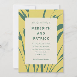 Botanical Sketch Citrus Pine Wedding Invitation Inbjudningar