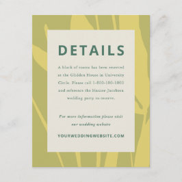 Botanical Sketch Citrus Wedding Enclosure Card Tilläggskort