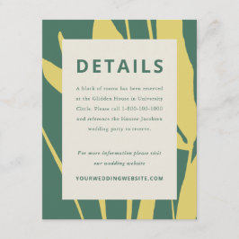 Botanical Sketch Citrus Wedding Enclosure Card Tilläggskort