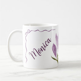 Botanical Spring Crocus Flower Kaffemugg