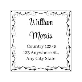 Botanical Square Custom Address Stamp Självfärgande Stämpel