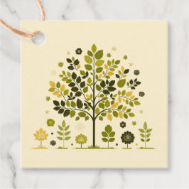 Botanical Tree To From Handmade with Love Gåvor Etiketter