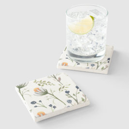 Botanical Watercolor Floral Coasters Stenunderlägg