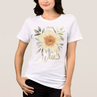 Botanical Watercolor Spring Wildflower Custom T Shirt
