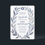 Botanical Watercolor Star of David Bar Bat Mitzvah Inbjudningar<br><div class="desc">Perfect card to announce a bat mitzvah, bar mitzvah or other Jewish celebration! Hand drawn delicate leaf trame art for you! FULLY CUSTOMIZABLE! Click on “Personalize” above to edit the text. Click "edit using design tool" to adjust the fonts, colors and placements and to add text to the back side...</div>