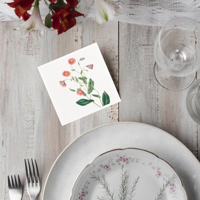 Botanical Wedding Cocktail Napkin Pappersservett (Skapare uppladdad)