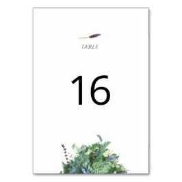 Botanical Wedding Table Number Card Bordsnummer