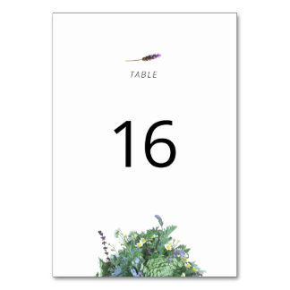 Botanical Wedding Table Number Card Bordsnummer