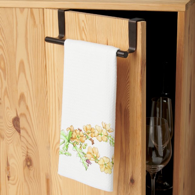 Botanical wildflower, globemallow tea towel kökshandduk (Thirds Fold)