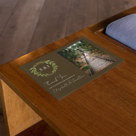 Botanical Wreath Earth Tone Wedding Tack Kort