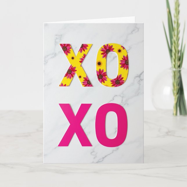 Botanical Xoxo Greeting Card Kort (Framsida)