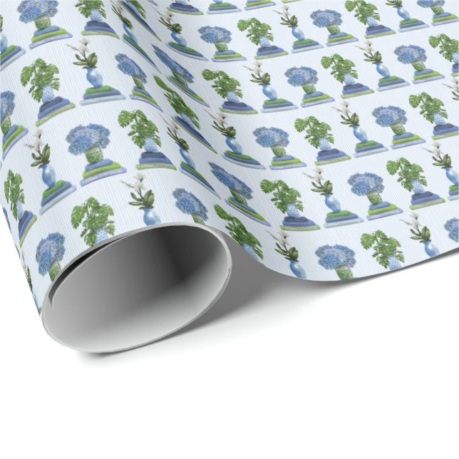 Botanicals and Books Wrapping Paper Presentpapper (Rullad Hörn)