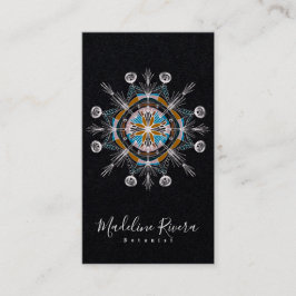 Botanik Florist  Yoga Boho Mandala Affärsbricka Visitkort