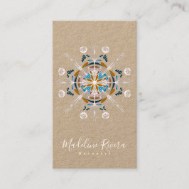 Botanik Florist  Yoga Boho Mandala Kraft Visitkort