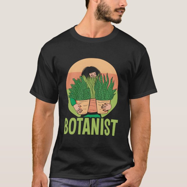 Botaniker Botanik Trädgårdsarbete Blommor Växter T Shirt (Framsida)