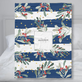 Botaniker från Family Monogram Modern Chic Winter Fleecefilt