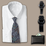 Botaniker Midnight Blue Slips<br><div class="desc">Den här romska botaniken Tie har en coola Midnight Blue-bakgrund med Twigs och Löv Mönster. Ge kärlek ett och anpassa dig med ett Monogram för att göra det speciellt. Ideal som en gåva från Fars dag,  för morfar,  make eller någon speciell.</div>