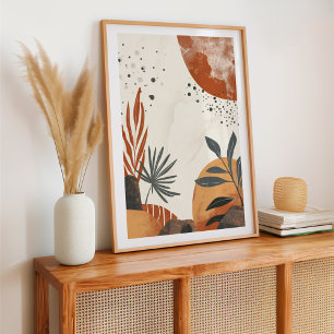Botanisk Abstrakt Boho Poster