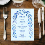 Botanisk akvarell Judisk evenemang Bar Bar Mitzvah Meny<br><div class="desc">Perfekt menykort för en bat mitzvah, bar mitzvah eller annan judisk fest! Handritad delikat bladram konst för dig! HELT ANPASSNINGSBAR! Klicka på ” Anpassa” ovan för att redigera texten. Klicka på "redigera med hjälp av designverktyg" för att justera typsnitt, färger och placeringar och för att lägga till text på baksidans...</div>