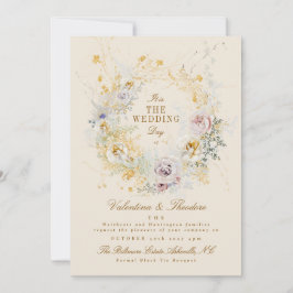 botanisk andningsromantisk bröllop boho inbjudningar