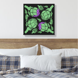 Botanisk Artichoke Konst Hus Dekoration Canvastryck