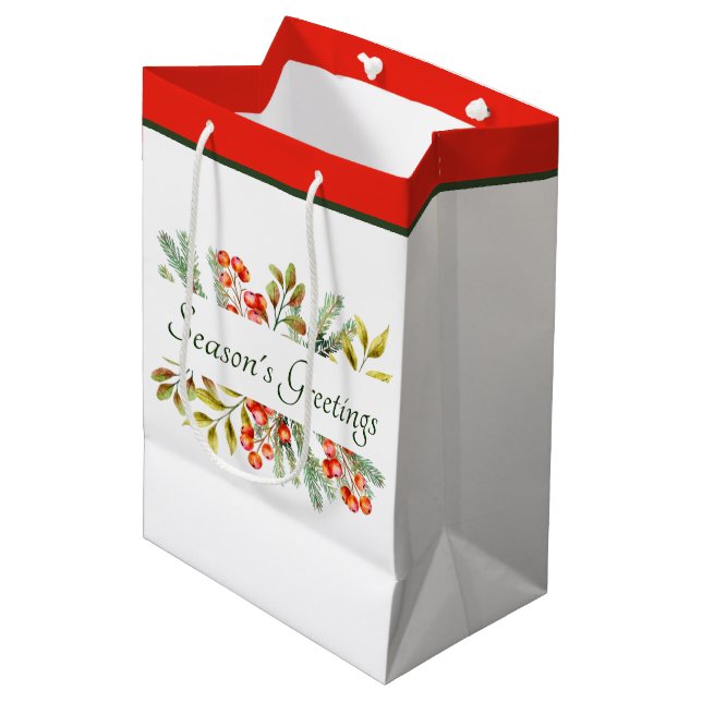 Botanisk banderoll anpassad semester presentpåse i (Framsidan Vinklad)