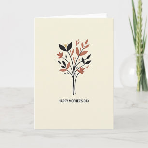 Botanisk Beige Mönsterkort Kort