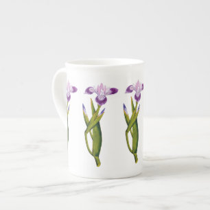Botanisk benporslinmugg för purpurfärgad Iris Benporslin Mugg