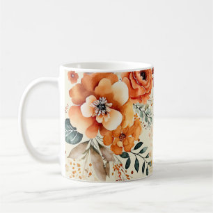 botanisk bladlöv kaffemugg