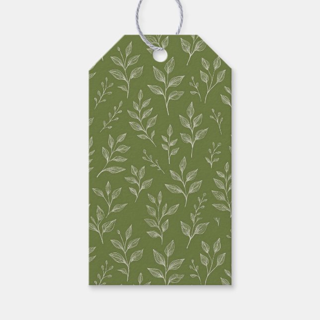 Botanisk bladnatur presentetikett (Framsidan)