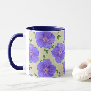 Botanisk blåttblomma för söt sommar mugg