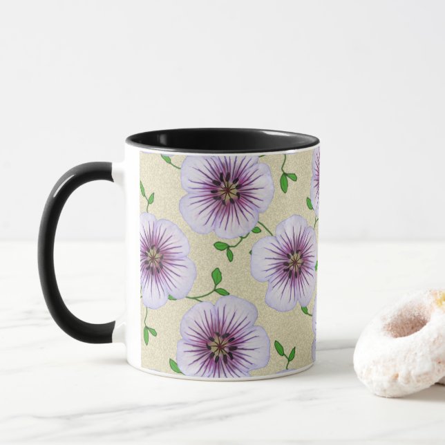 Botanisk blåttblomma för söt sommar mugg (Med munk)