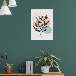 Botanisk Bliss – minimalistisk blomsterkonst Poster