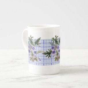 Botanisk blom- benporslinmugg för söta Violets Benporslin Mugg