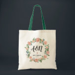 Botanisk blom- bröllopMonogramtote bags Tygkasse<br><div class="desc">Den botaniska blom- bröllopMonogramtote bags,  var alla text kan redigeras och bytas ut med ditt personligt,  tackar dig meddelandet.</div>