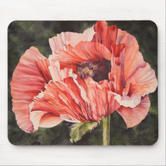 Botanisk blom- dator Mousepad för rosamajvallmo Musmatta