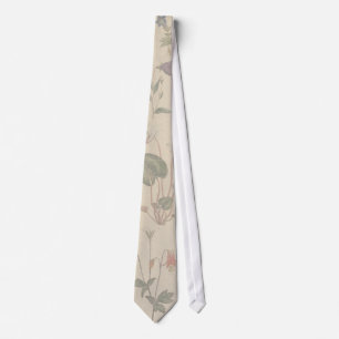 Botanisk blom- linneTie för vintage Slips