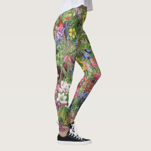 Botanisk blomma av naturen leggings