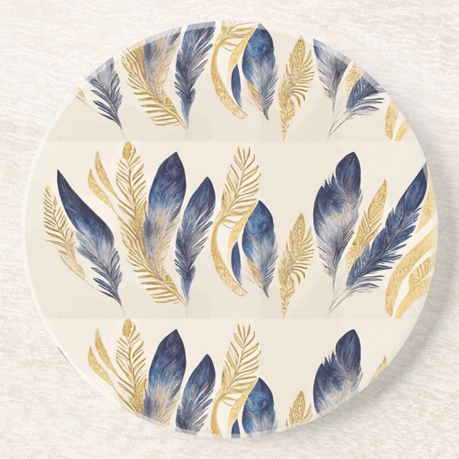 “Botanisk Blomma” Keramisk Ölkopp Underlägg (Framsidan)