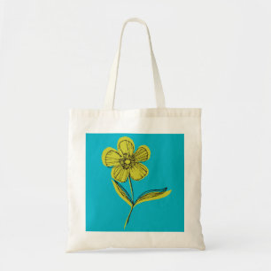 botanisk blomma tygkasse