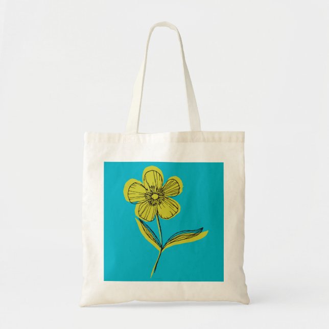 botanisk blomma tygkasse (Framsidan)