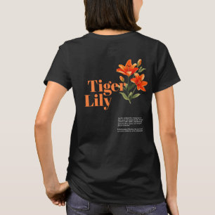 Botanisk Blommig Orange Lilja Grafisk Naturälskare T Shirt