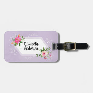 Botanisk blommigt boho bagagebricka