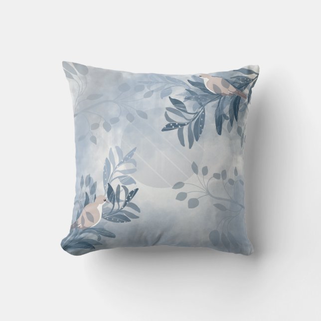 botanisk Blommigt för trendigets moderna Abstrakt Kudde (Framsida)