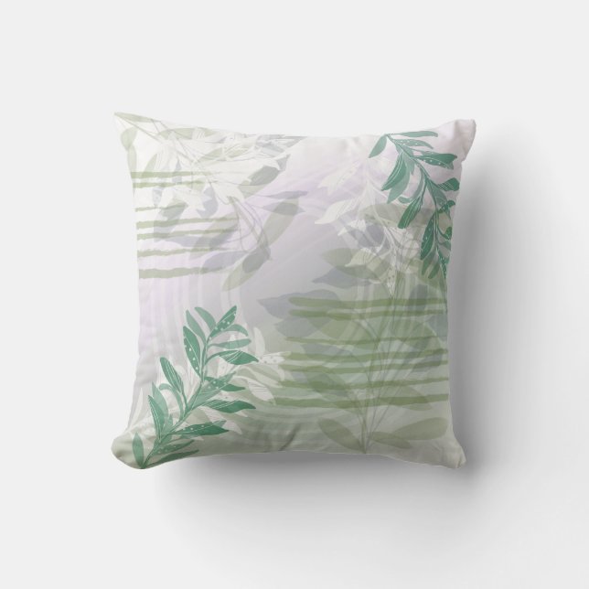 botanisk Blommigt för trendigets moderna Abstrakt Kudde (Framsida)