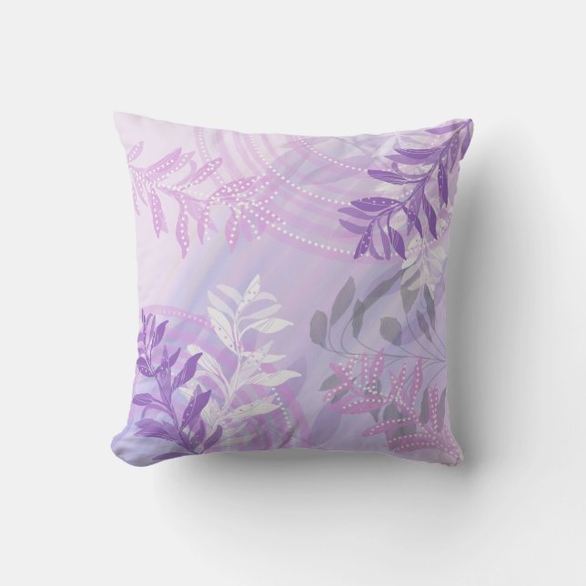 botanisk Blommigt för trendigets moderna Abstrakt Kudde (Framsida)