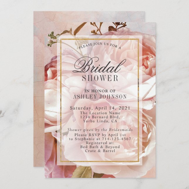 BOTANISK BLOMMIGT | Möhippa Inbjudningar (Fram/baksida)