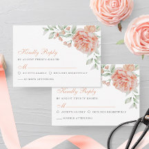 Botanisk Blommigt Rosa Watercolor Elegant bröllop