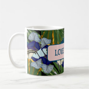 Botanisk Blommigt Skullig ryggradsutformning Kaffemugg