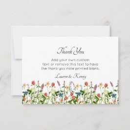 Botanisk Blommigt tackkort Tack Kort